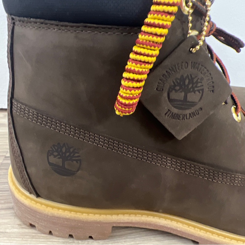 Timberland 6" Waterproof Boots Dark Brown Nubuck Men’s Size 12 TB0A5TJ5 NWOB - Picture 5 of 7